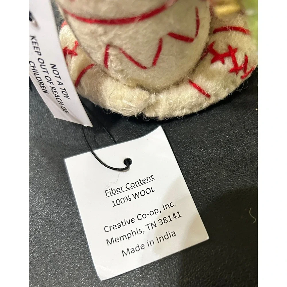 Creative Co-Op Ornaments Wool Felted Dog & Reindeer Set/2 Kellie Montana Holiday